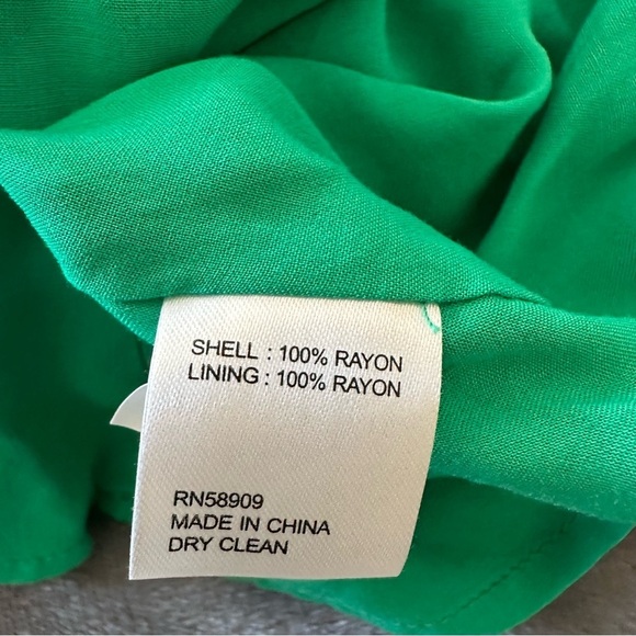 Antonio Melani Tear RIVER EYELET TROPICAL PALMS Green Halter Maxi Dress Size 10 - Picture 11 of 12